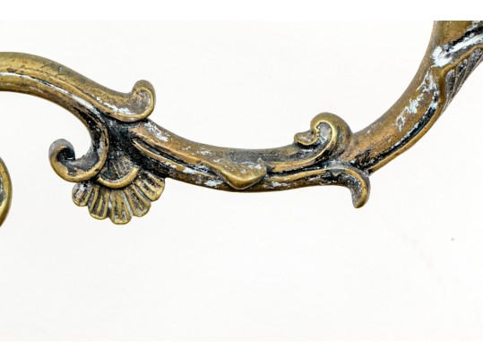 Neoclassical Brass Tiered Five Light Candelabra