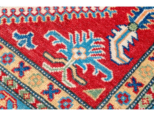 Hand Knotted Wool Pakistan Kazak Room Size Carpet, 6' X 4', New