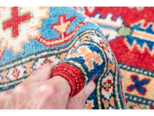 Hand Knotted Wool Pakistan Kazak Room Size Carpet, 6' X 4', New