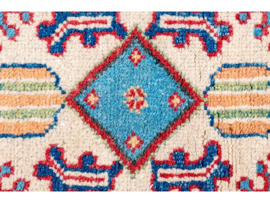 Hand Knotted Wool Pakistan Kazak Room Size Carpet, 6' X 4', New