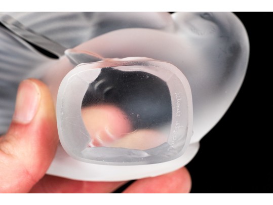 French Lalique Frosted Crystal Sparrow 