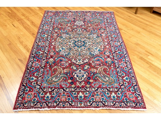 Hand-Knotted Wool Accent Carpet, 6'-11