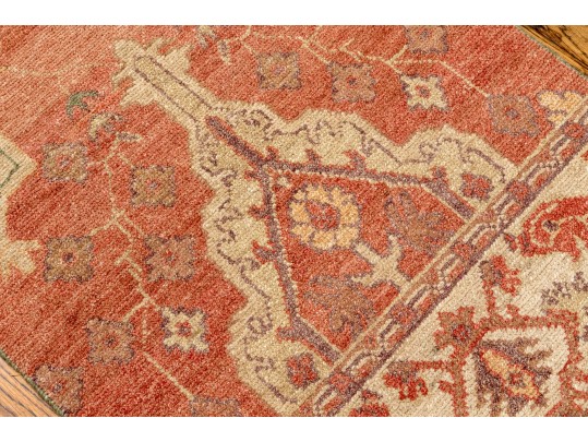 Arts And Crafts Style Hand Knotted Wool Mat, 2' X 3', New