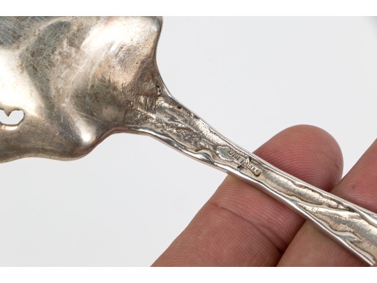 Pair Of Antique Sterling Silver Serving Fork And Spoon    7.860 Troy Ozs.