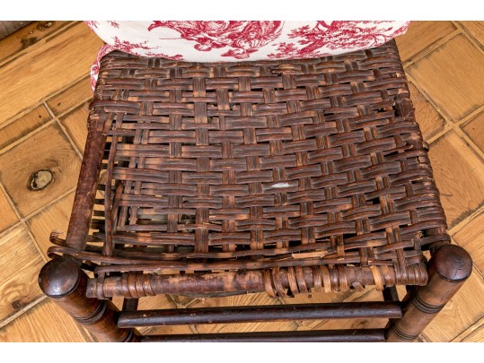 New England Maple Queen Anne Ladder Back Side Chair, 18th Century