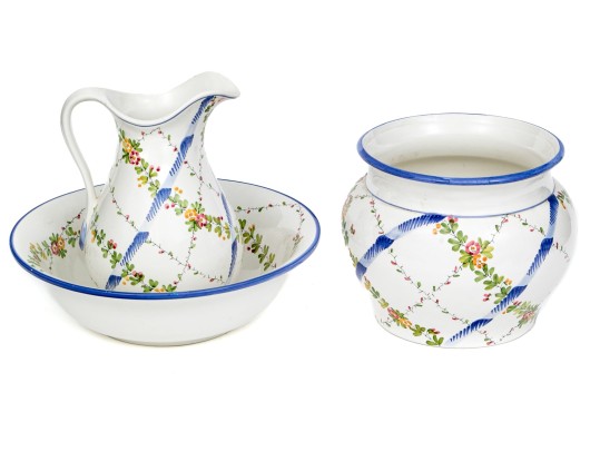 Collection Of Three Italian Hand-painted Ceramic Wares