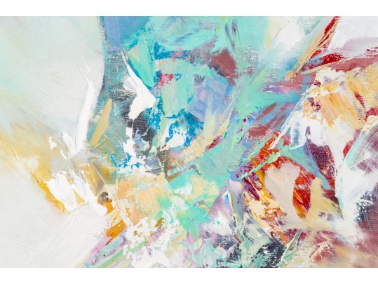 Signed Acrylic On Canvas, Abstract