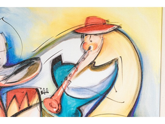 Alfred Gockel (German, B. 1952) Large Giclee On Canvas 