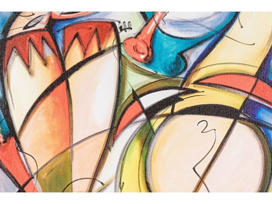 Alfred Gockel (German, B. 1952) Large Giclee On Canvas 