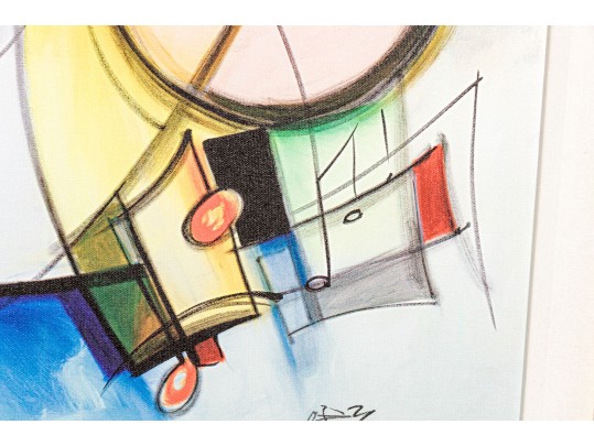 Alfred Gockel (German, B. 1952) Large Giclee On Canvas 