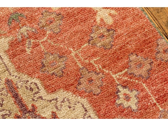 Arts And Crafts Style Hand Knotted Wool Mat, 2' X 3', New