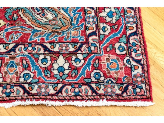 Hand-Knotted Wool Accent Carpet, 6'-11