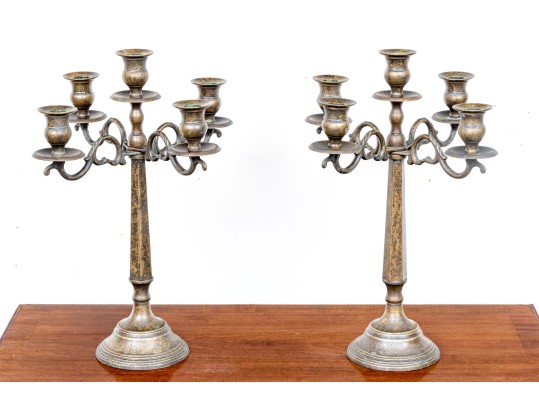 Pair Of Five Light Candelabra