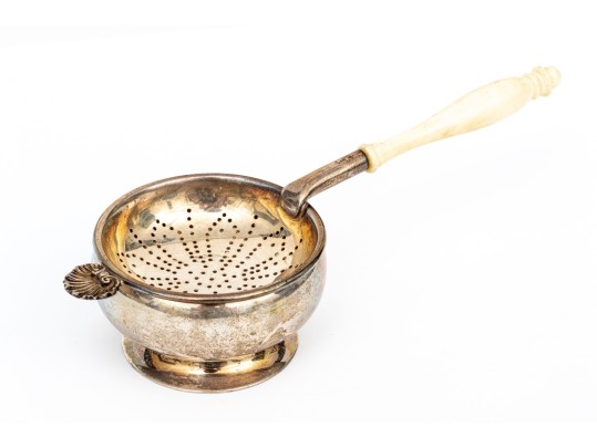 English Sterling Silver Tea Strainer Set