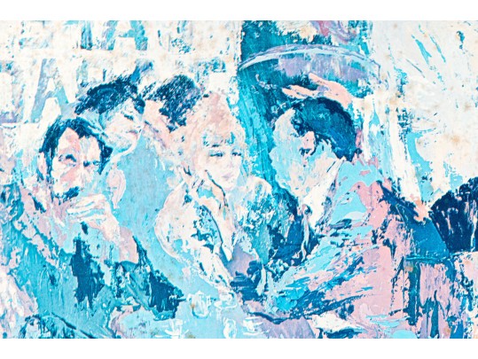 Leroy Neiman Signed Offset Lithograph, Impressionist Style Interior