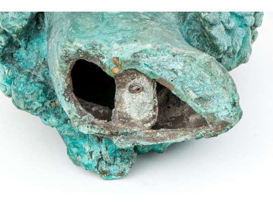 Painted Bronze Bust In The Manner Of Jacob Epstein (American-British, 1880-1959) 