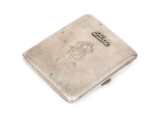 Vintage Scandinavian 813 Silver Cigarette Case    2.805 Troy Ozs. 