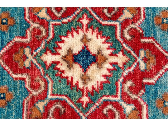 Hand Knotted Wool Pakistan Kazak, 3'-10
