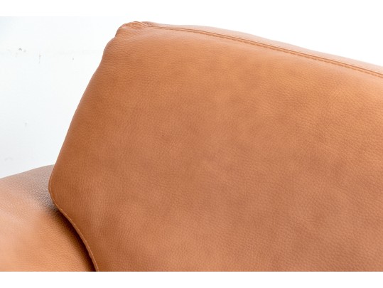 Bianchi & Co. Italian Leather Club Chair With Ottoman