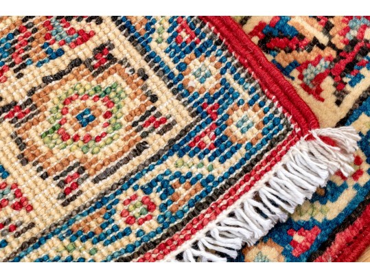 Hand Knotted Wool Pakistan Kazak Mat, 2' X 3', New