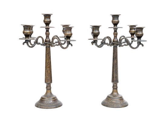 Pair Of Five Light Candelabra