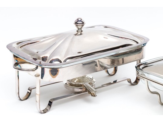 Set Of Two Stainless Chafing Dishes 