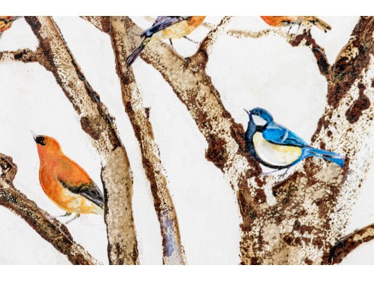 Charming Embellished Giclee Print On Canvas, 