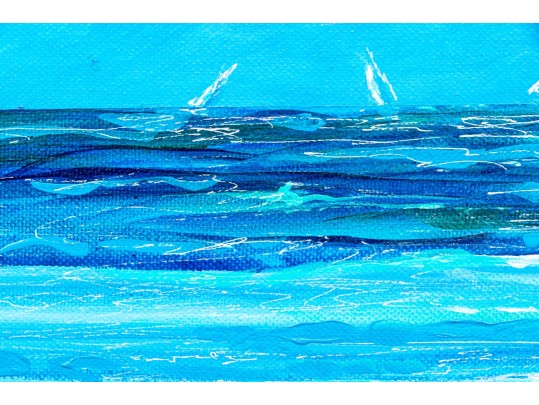 Signed Gilt Framed Oil On Canvas, Bright Regatta