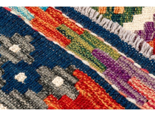 Hand Woven Wool Pakistan Kilim, 3'-11