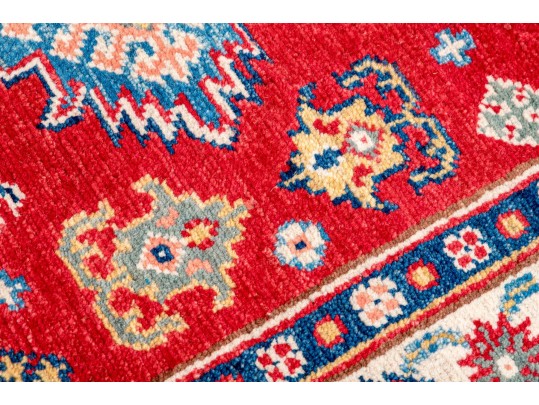 Hand-knotted Wool Pakistan Kazak Runner, 6'-5