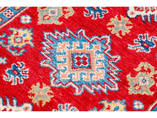 Hand-knotted Wool Pakistan Kazak Runner, 6'-5