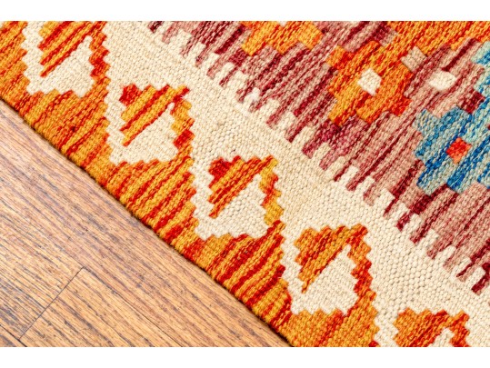 Hand Woven Wool Kilim, 6'-2