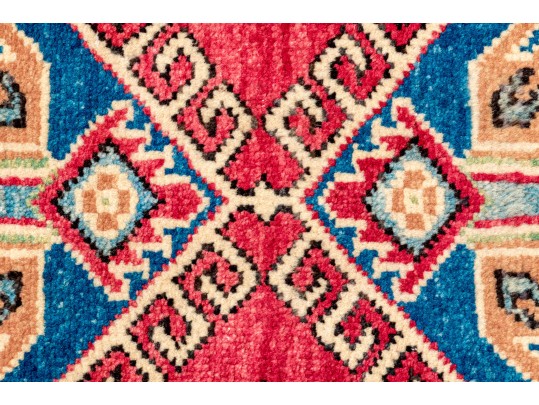 Hand Knotted Wool Pakistan Kazak Mat, 2' X 3', New