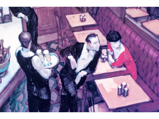 Juarez Machado Custom Framed Print, Bistro