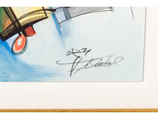 Alfred Gockel (German, B. 1952) Large Giclee On Canvas 