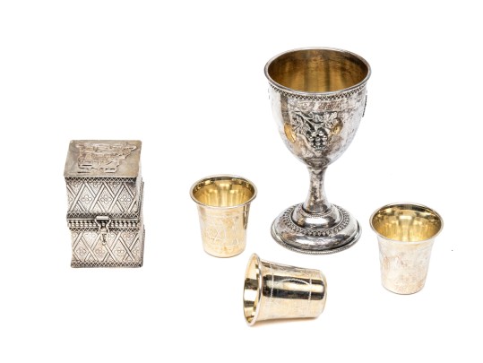 Lot Of Silver Judaica, 9.435 Gross Ozt.