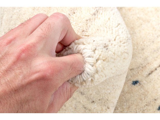 Plush Hand Woven Wool Indian Gabbeh Lori Accent Carpet, 5'-11