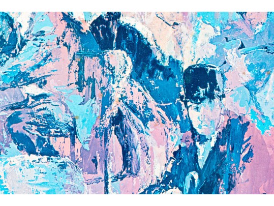 Leroy Neiman Signed Offset Lithograph, Impressionist Style Interior