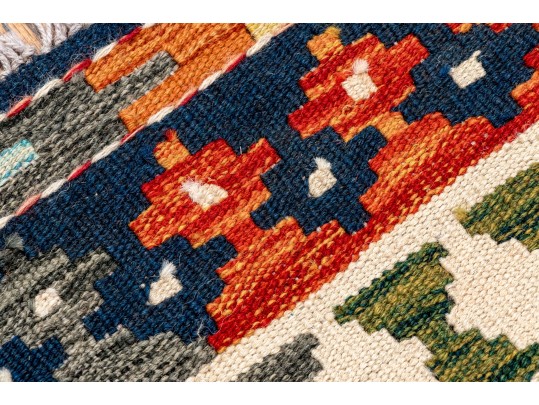 Hand Woven Wool Pakistan Kilim, 3'-11