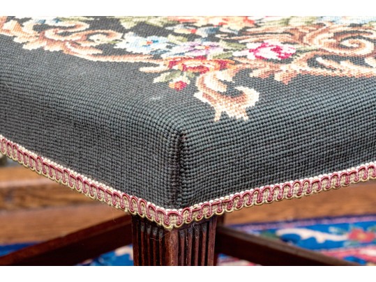 Set Of Six Antique Federal Mahogany And Satinwood Banded Dining Chairs, Ca. 1810