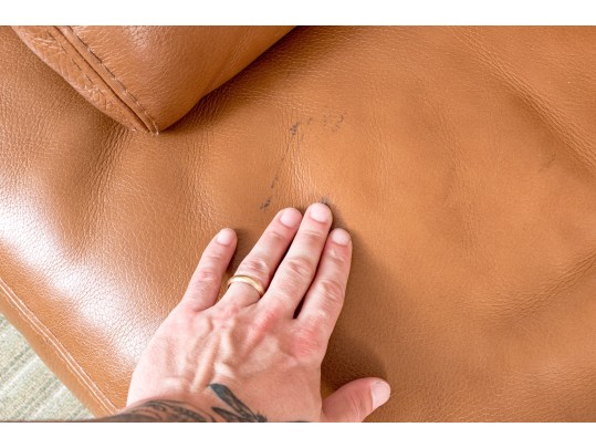 Bianchi & Co. Italian Leather Upholstered Two Seat Sofa