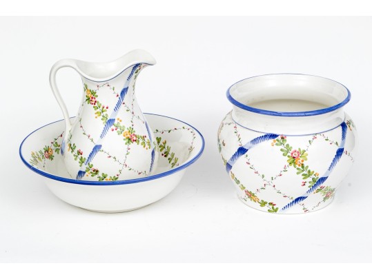 Collection Of Three Italian Hand-painted Ceramic Wares