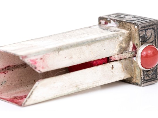 800 Italian Silver Lipstick Case    1.20 Troy Ozs. 