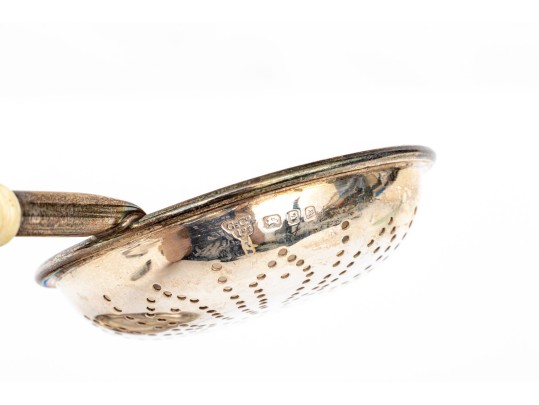 English Sterling Silver Tea Strainer Set