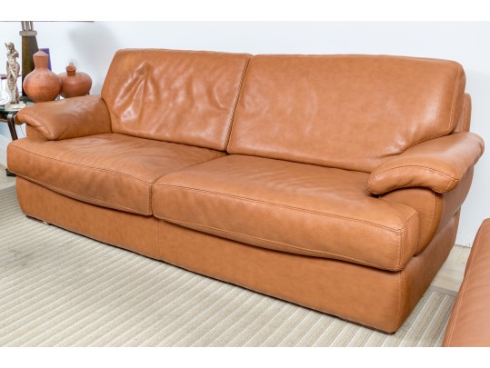 Bianchi & Co. Italian Leather Upholstered Two Seat Sofa