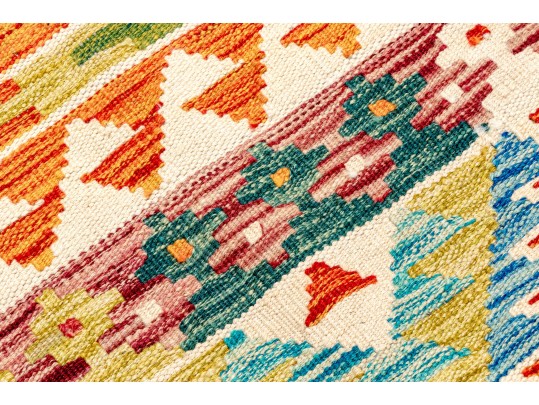 Hand Woven Wool Kilim, 6'-2