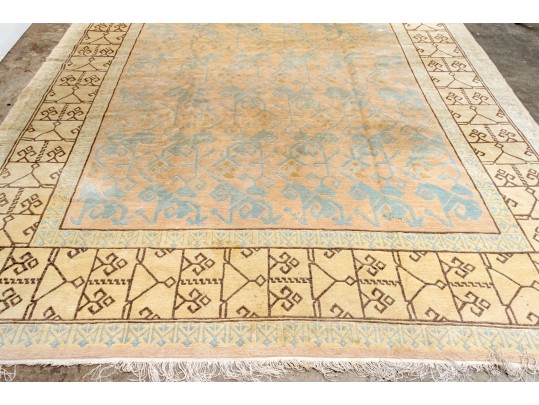 Hand-Knotted Wool Arts And Crafts Style Carpet, 11'-3