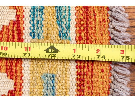 Hand Woven Wool Kilim, 6'-2