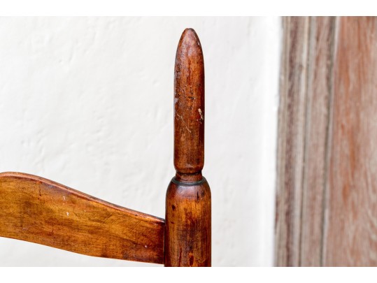 New England Maple Queen Anne Ladder Back Side Chair, 18th Century