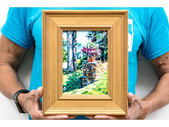 Heather Hedin Peacock (American, 20th-21st C.) Two Acrylics On Board, Floral Compositions